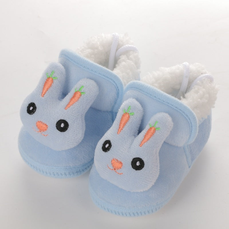 Baby Shoes Cute Fleece Warm Booties Shoes Fashion Printing Non Slip Breathable Toddler Boots