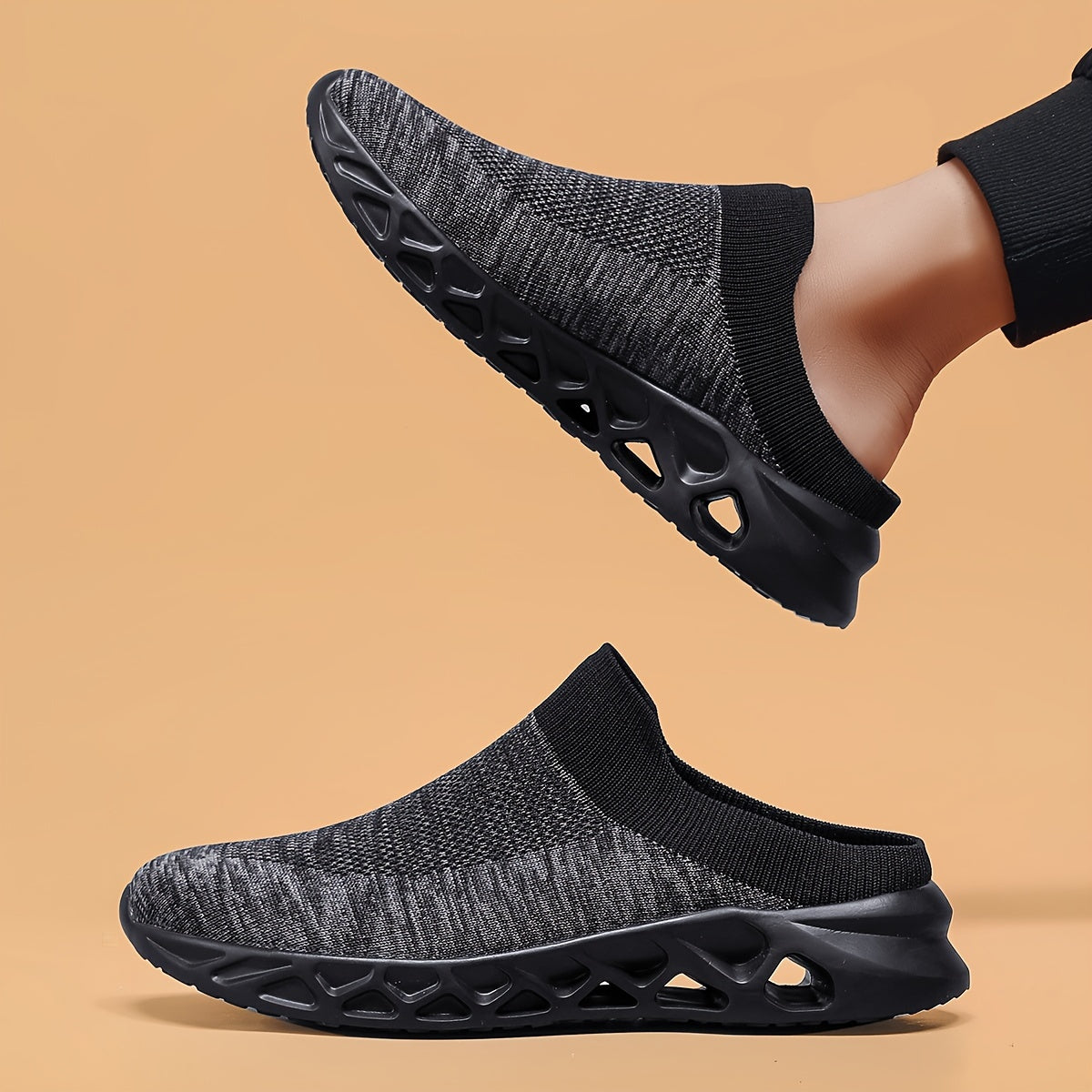 Men's Solid Color Hollow Out Slippers