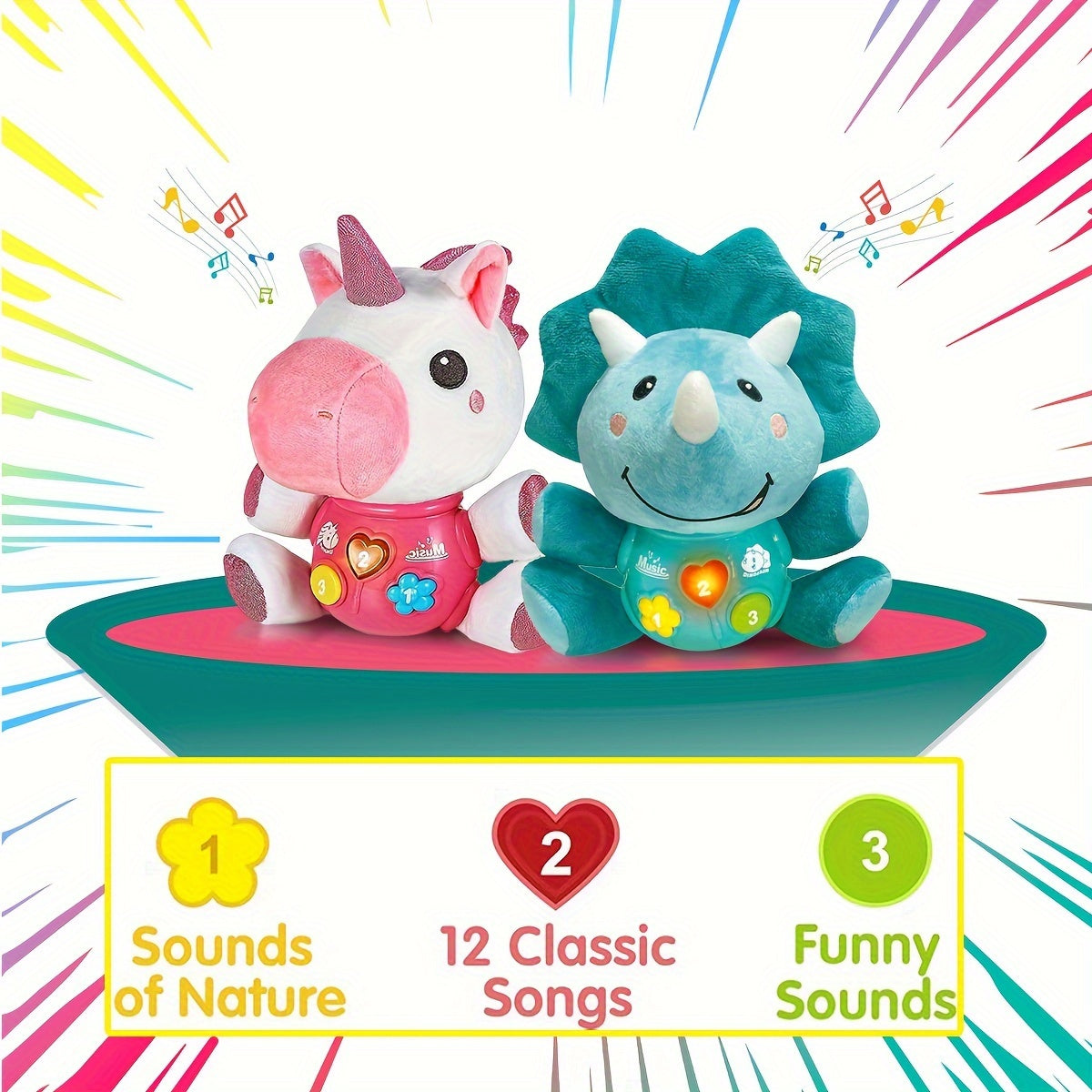 1pc Plush Musical Toy Set - Christmas Birthday Gift