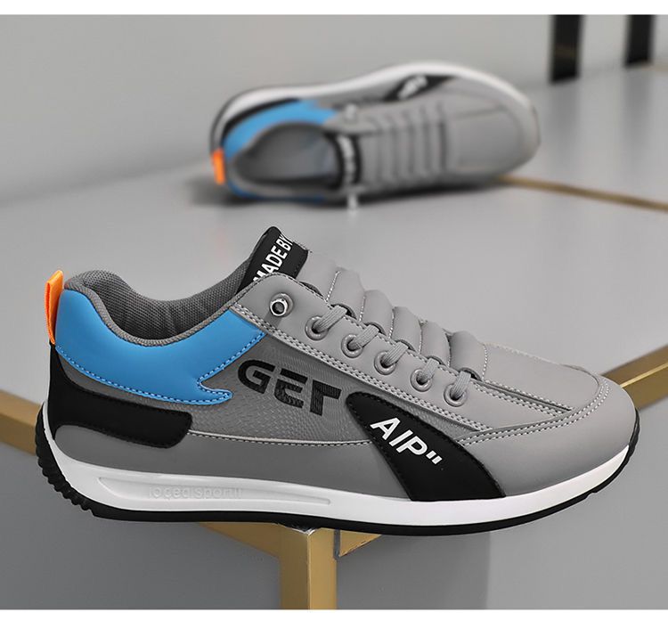 2024 new one-foot wide men's shoes spring and autumn sneaker running lightweight breathable men's casual platform versatile shoes