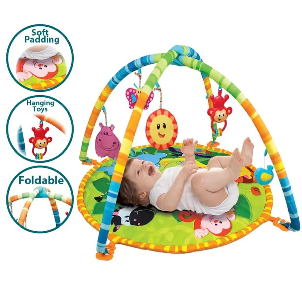 TRIMUX Baby Play Mat with Hanging Rattles For kids / Indoor Games Baby / Baby Play gym Mat