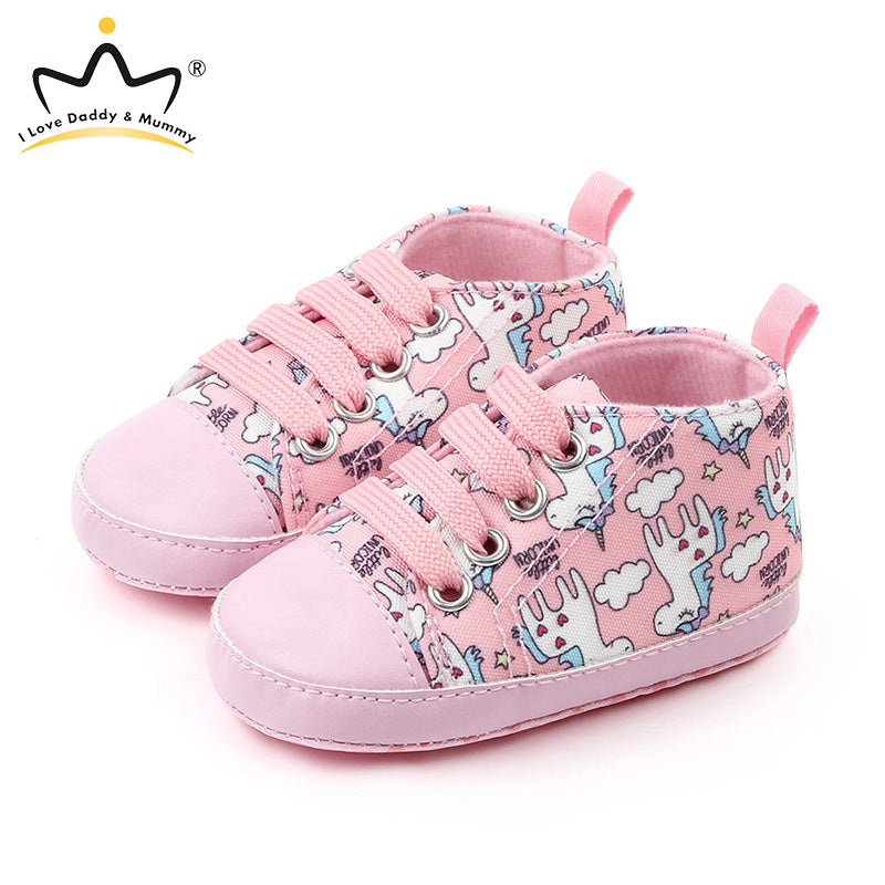 I Love Daddy&Mummy Baby Girls Shoes Cute Unicorn Bbay Girl Sneakers