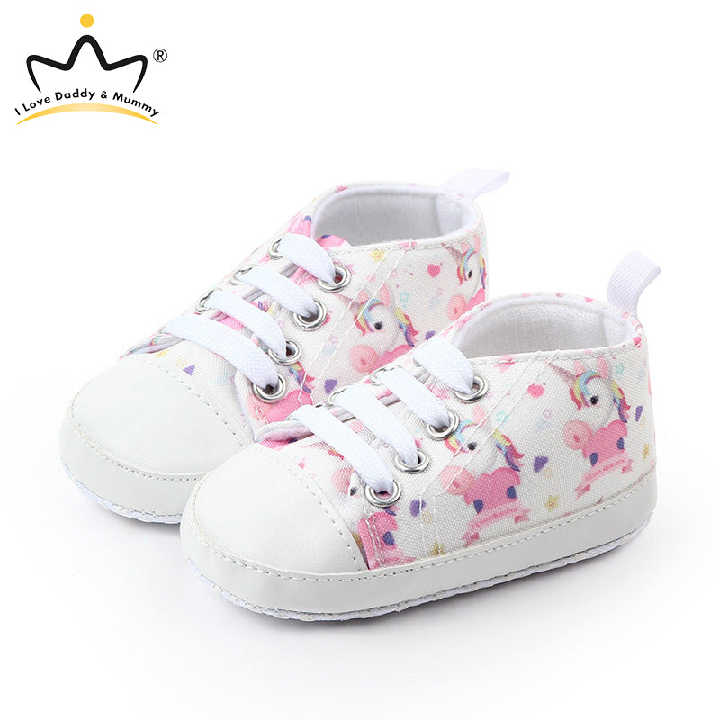 I Love Daddy&Mummy Baby Girls Shoes Cute Unicorn Bbay Girl Sneakers