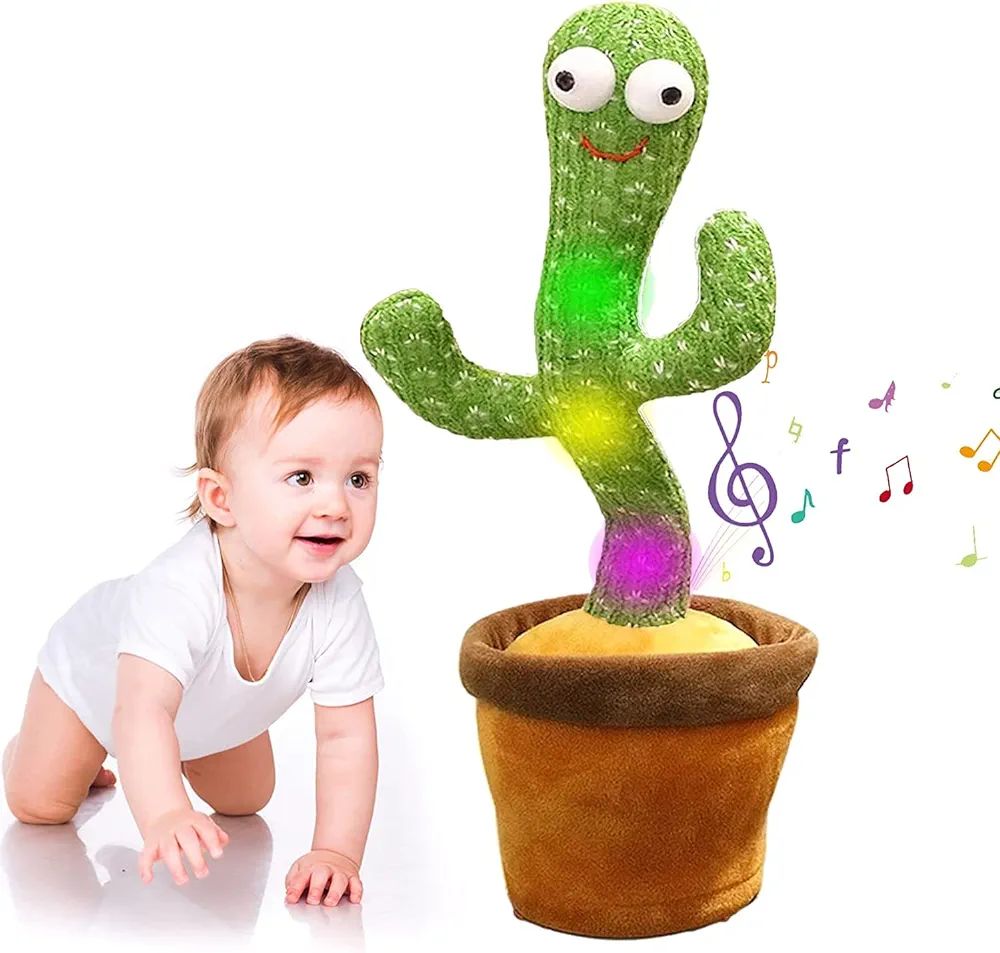 Dancing Talking Cactus Interactive plush Toy | Wriggle & Singing Recording Repeat What You Say Funny Mimicing Funny Toy for Kids