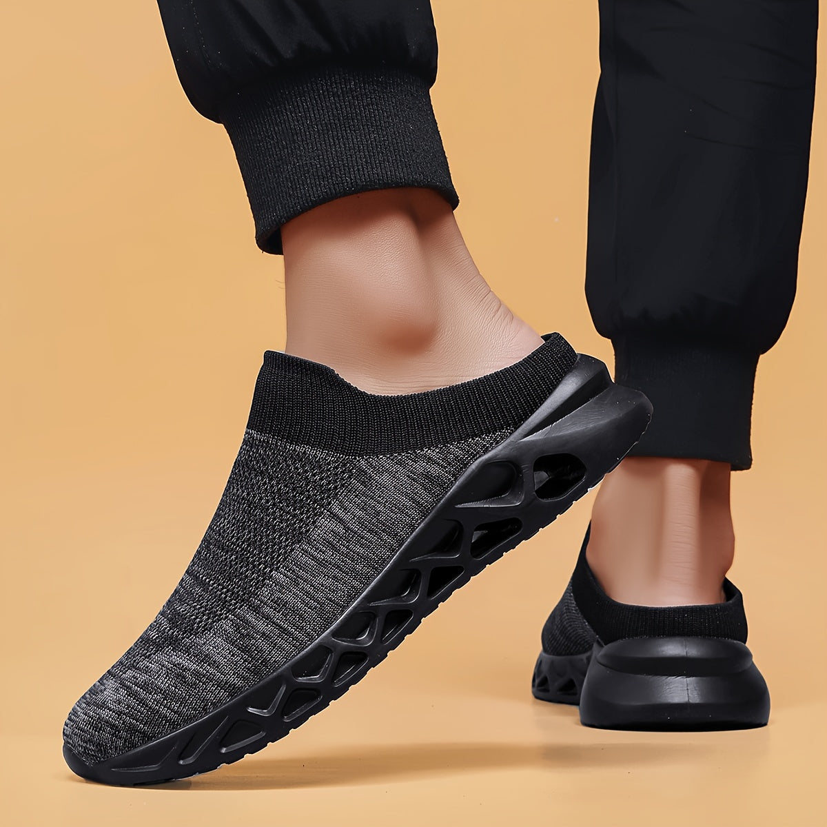 Men's Solid Color Hollow Out Slippers