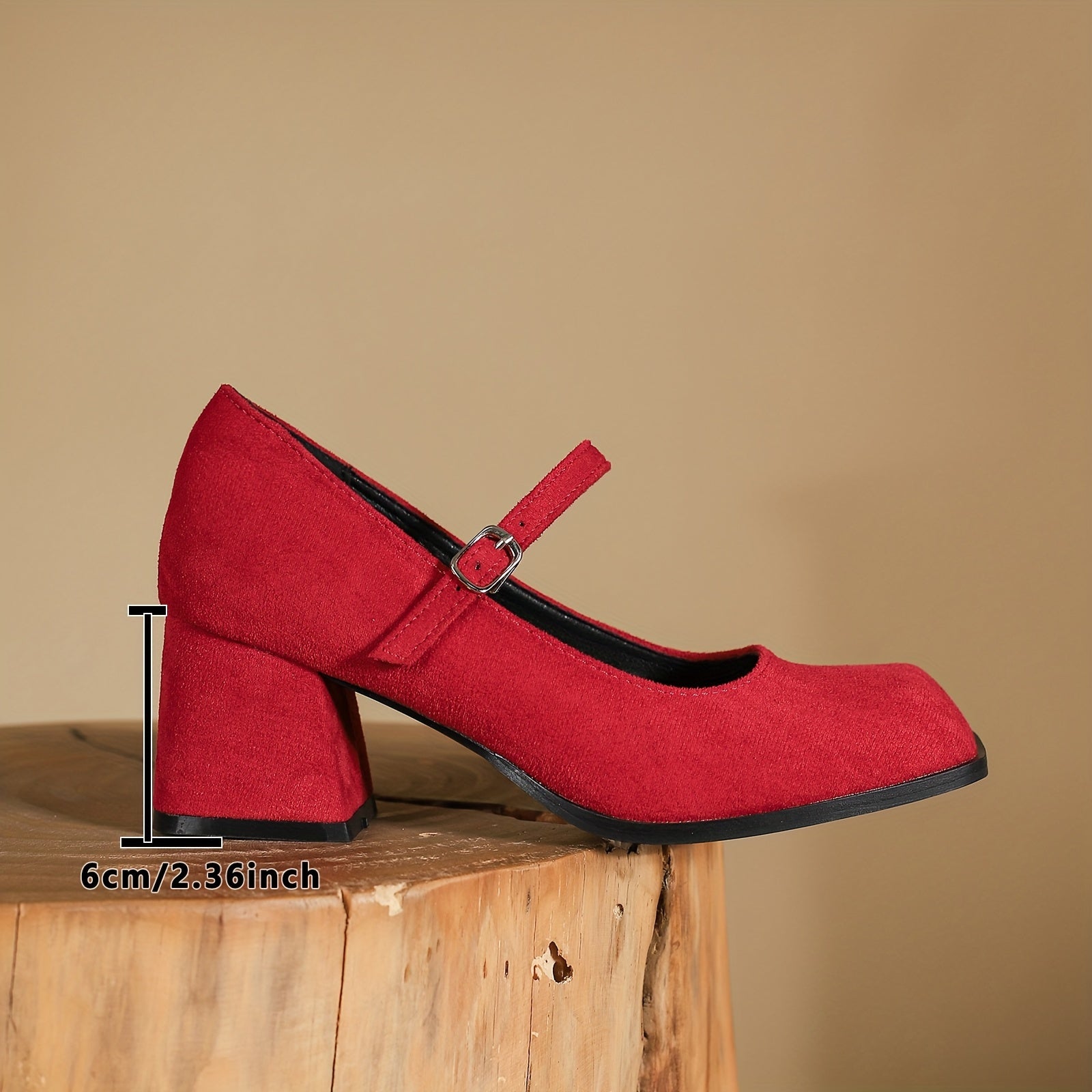 Chic Velvet Chunky Heel Women's Pumps