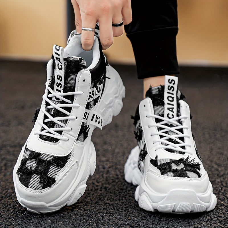 Men's Stylish Denim-Style High-Top Sneakers