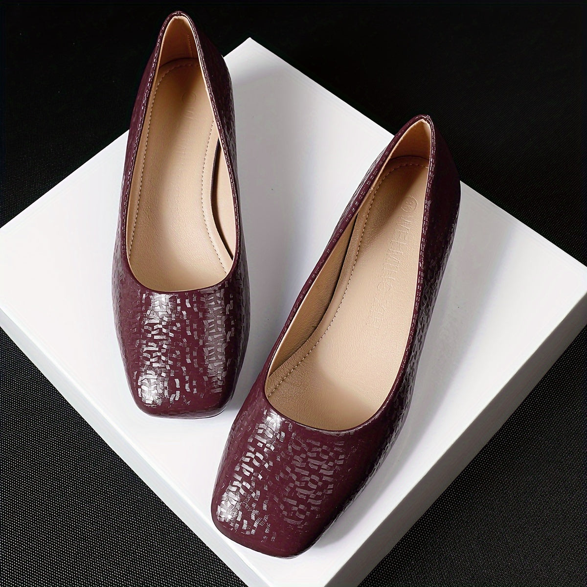 Elegant Square Toe Block Heel Pumps for Women - All-Season Versatile Low Heel Lightweight Shoes with Rubber Sole & Comfort Microfiber Insole, Professional & Casual Wear