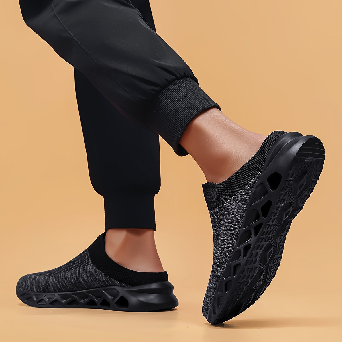 Men's Solid Color Hollow Out Slippers